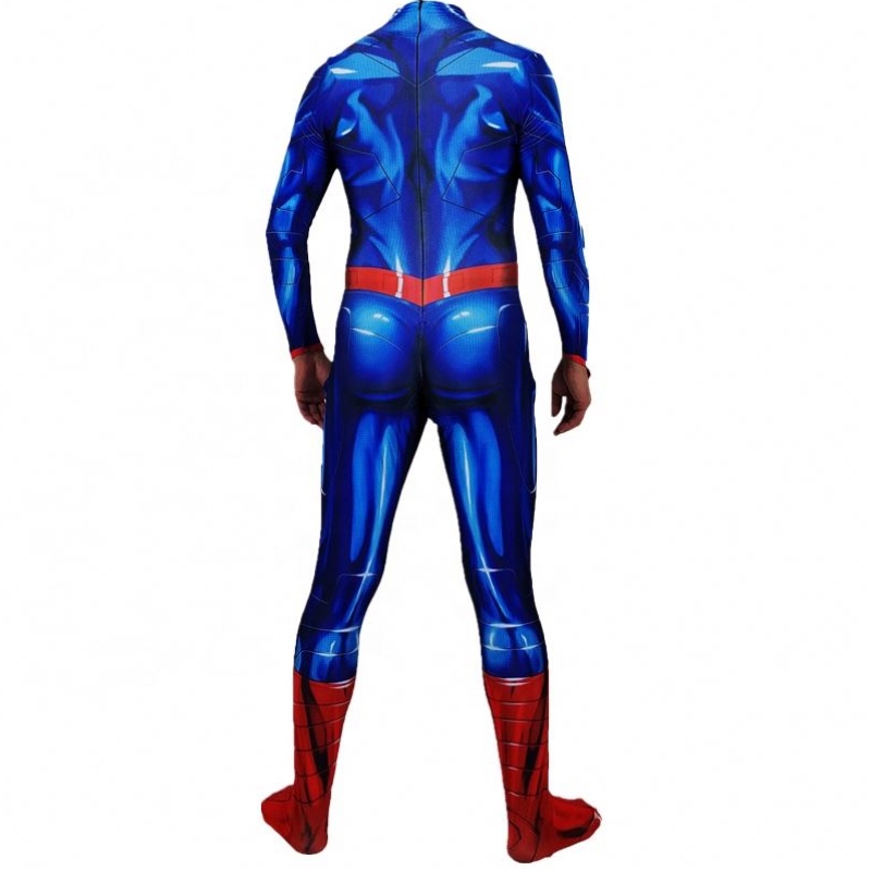 Supplies Direct Anime Superhero Zentai Définit des super costumes de bodys Halloween avec un manteau rouge pour les enfants