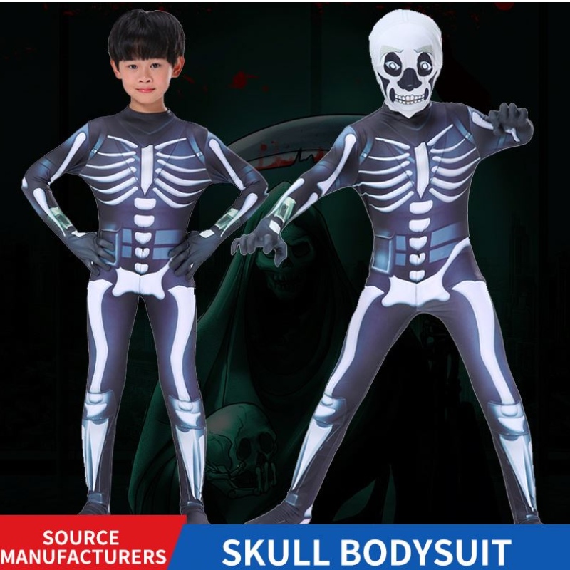 Fabricants en gros des enfants Halloween Costume Skeleton Body Cosplay Costumes Party Cosplay