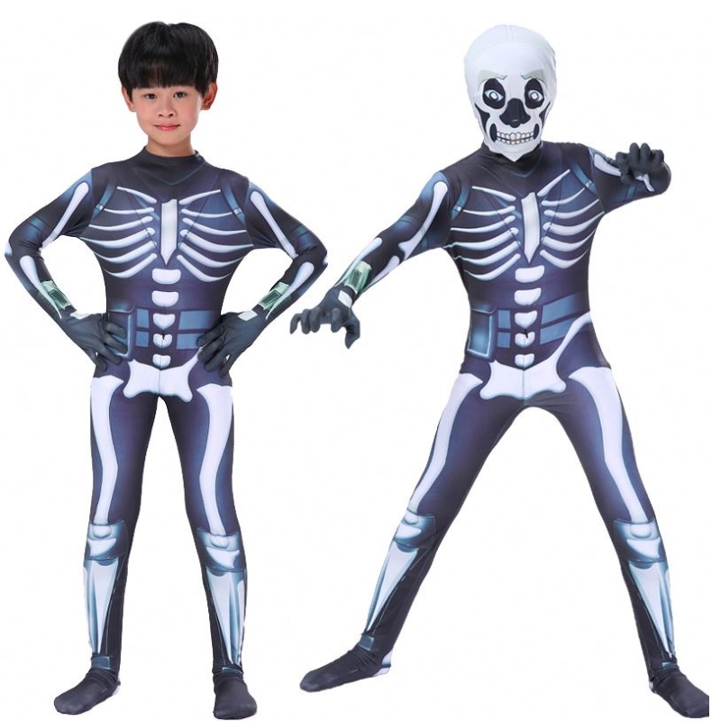 Fabricants en gros des enfants Halloween Costume Skeleton Body Cosplay Costumes Party Cosplay