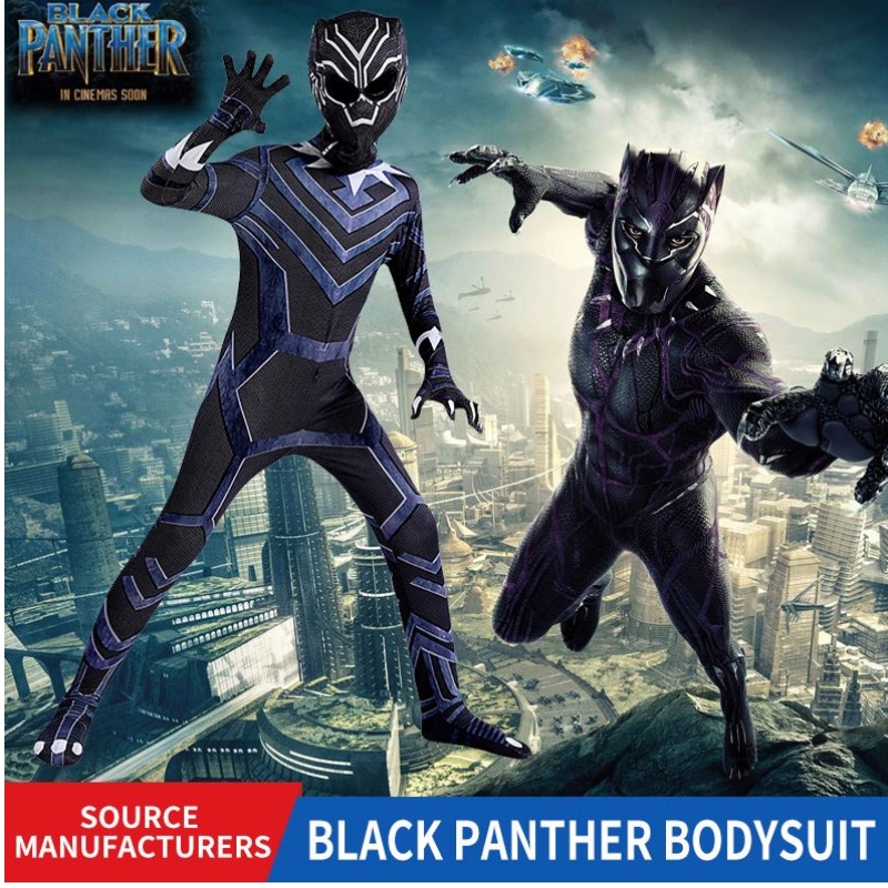 Costume Costume Cosplay Vêtements Black Panther BodySuit Marvel Superhero Costumes Party