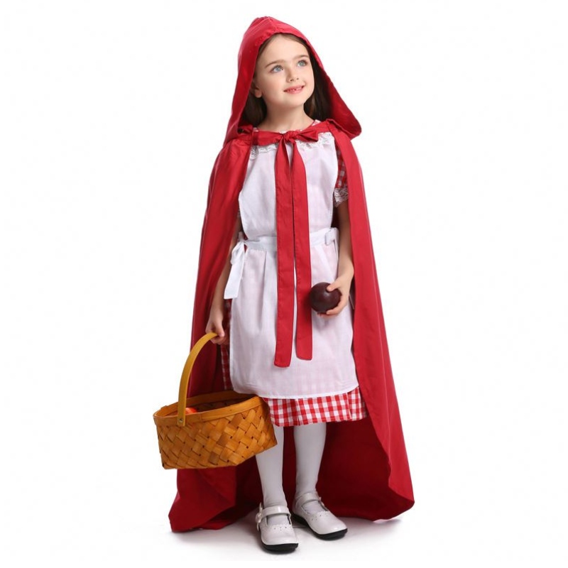 Noveties Children Fairytale Robe tenue Little Red Riding Hood Costume DGHC-071