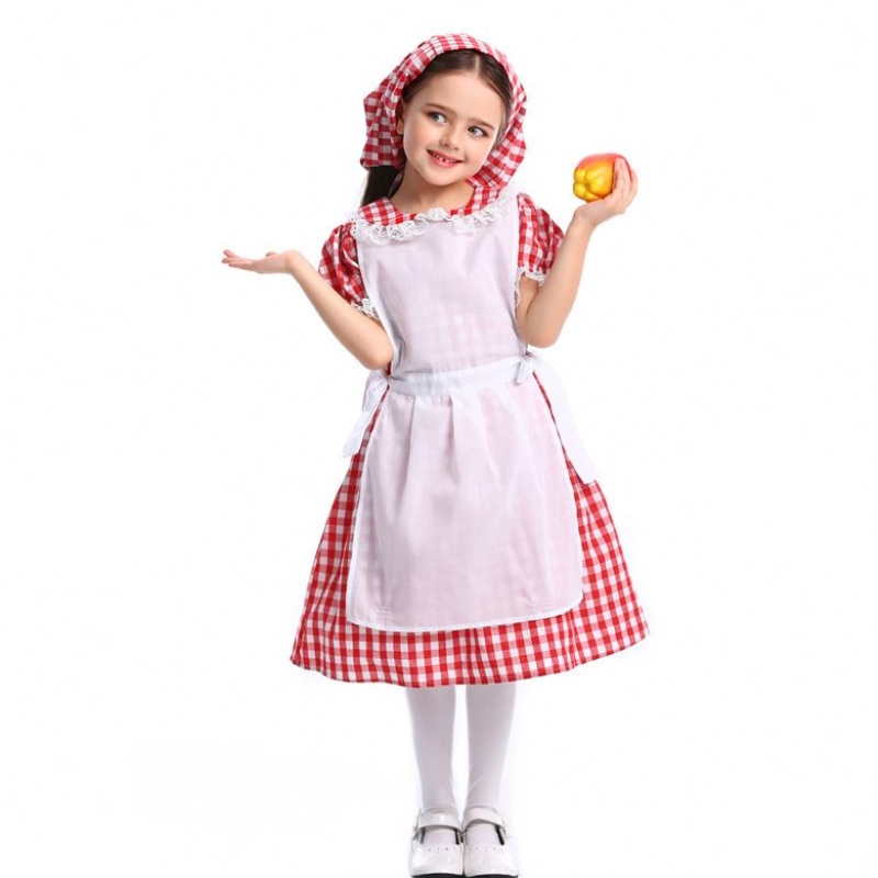 Noveties Children Fairytale Robe tenue Little Red Riding Hood Costume DGHC-071