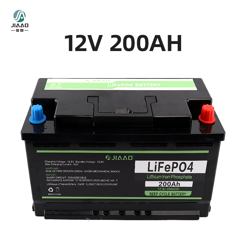 Batterie Li - ion phosphate ferrique Jiao ao'Ao LiFePO 4 12V 100 / 200ah RV marine Deep cycle BMS Bluetooth Lithium Battery