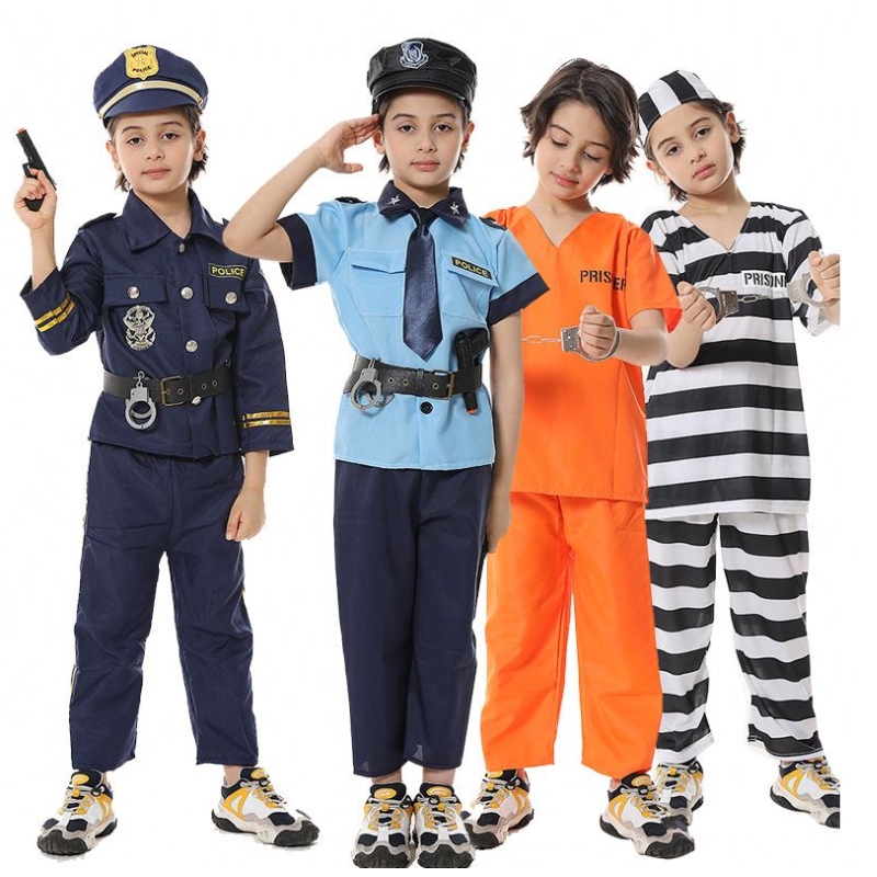 Halloween Dress Up Policeman Pretend Play Set Kids Police Costume pour garçons HCBC-005