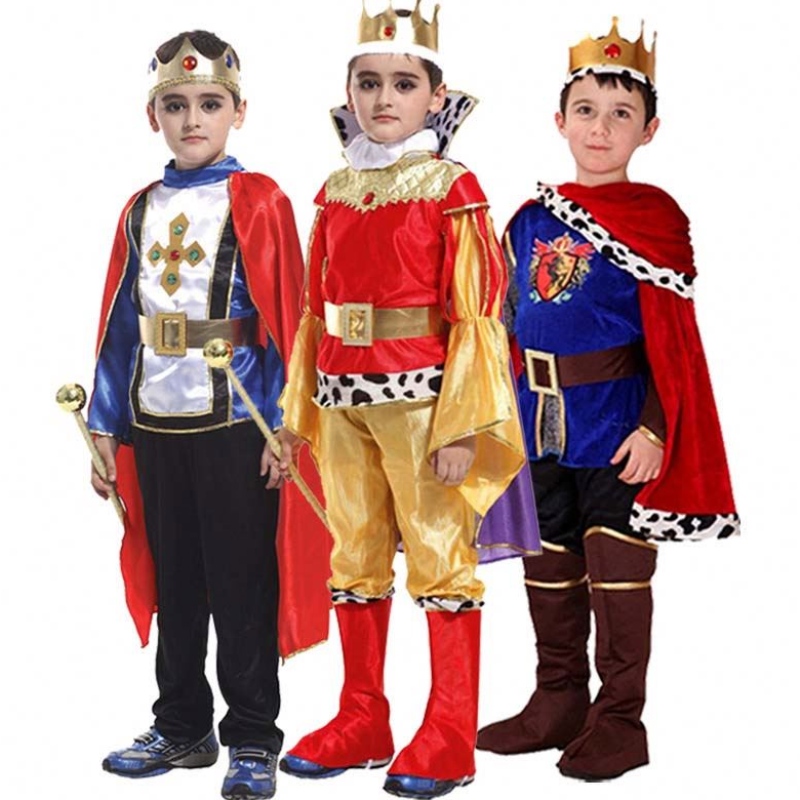 Halloween Party Fancy Dishot Up Knight Carnival Warrior Prince King Costume pour garçons HCBC-021