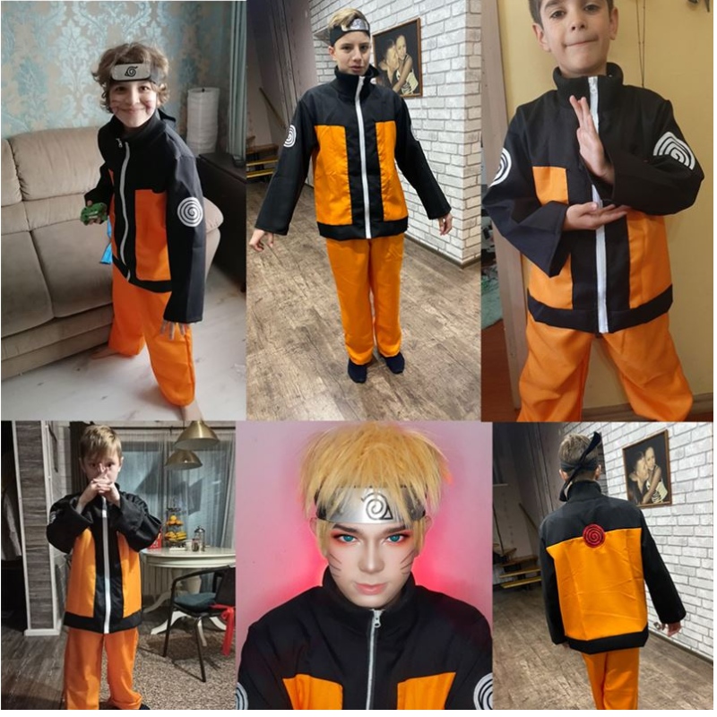 Enfant&adults anime japonais akatsuki cosplay costume kid kid anime tenue cosits with bandband kids fantasy show