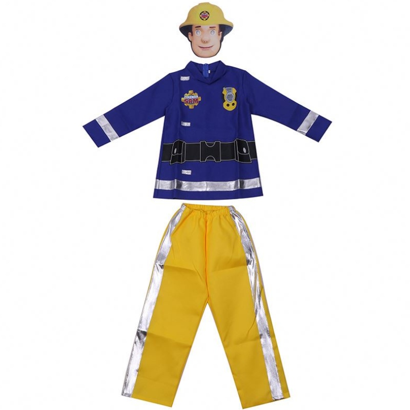 Fireman Sam Small Rescue Children Play Performances Habill Up Tinfit Kids Cosplay Halloween Costumes