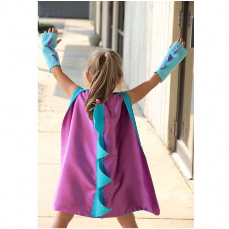 2021 Costume d'Halloween Dinosaure Cosplay Animal Green Dinosaur Costume Cape Cloak