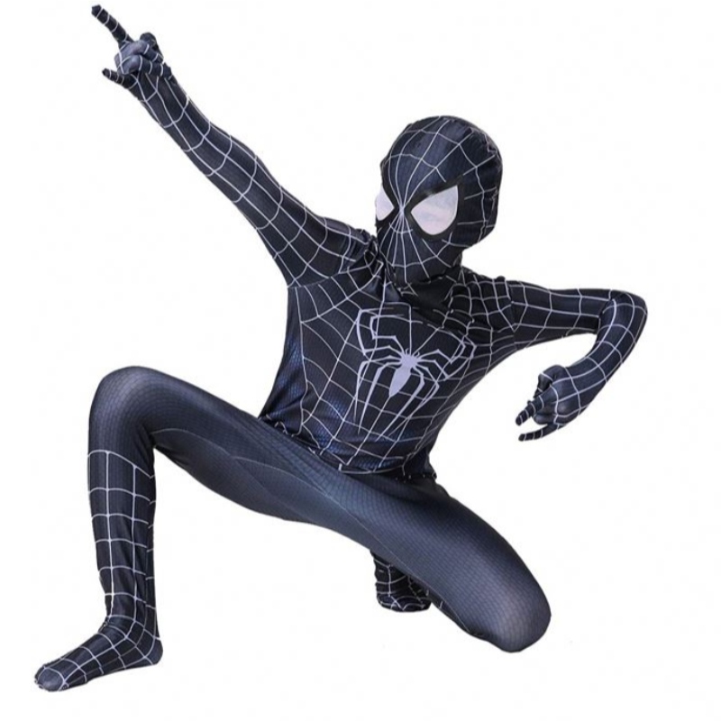 Costume Spiderman de haute qualité déguisement adulte et enfant costume de Halloween rougenoir spandex 3D Cosplay Vêtements