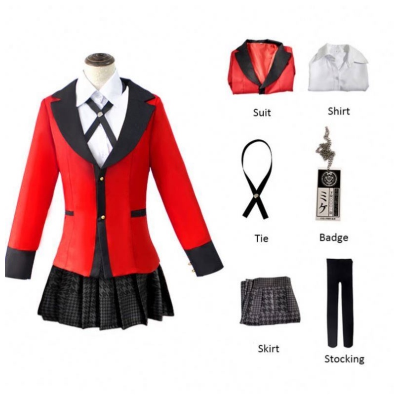 Nime Kakegurui Cosplay Figure Yomotsuki Runa Cosplay Costume Costume JK School Girls Uniforme Sweat à capuche Halloween Robe pour femmes