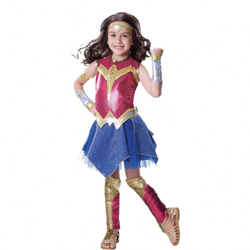 Costume Wonder Girl Children Habill Up Superhero Cosplay Costume Halloween pour les enfants