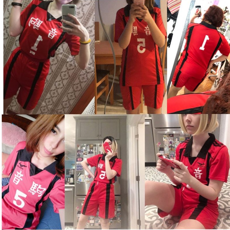 Adulte Haikyuu Nekoma High School#5 1 Kenma Kozume Kuroo Tetsuro Cosplay Haikiyu Volley Ball Team Team Jersey Sportswear Uniforme