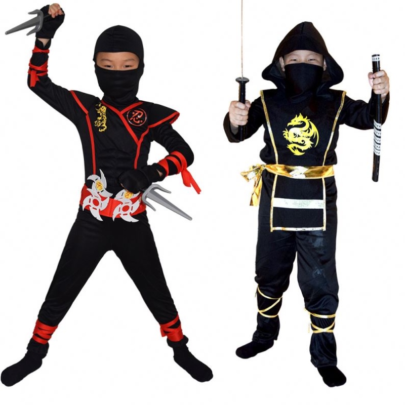 Garçons fillesninja cosplay fête fantaisie déguiser dagger couteau fléchettes carnaval helloween swordsman warg costume kids costume