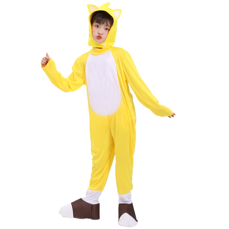 Costume en gros Halloween Yelloween Fox Tarrs Supersonic Boy HEdgehog Sonic costumes cosplay Costume for Kids