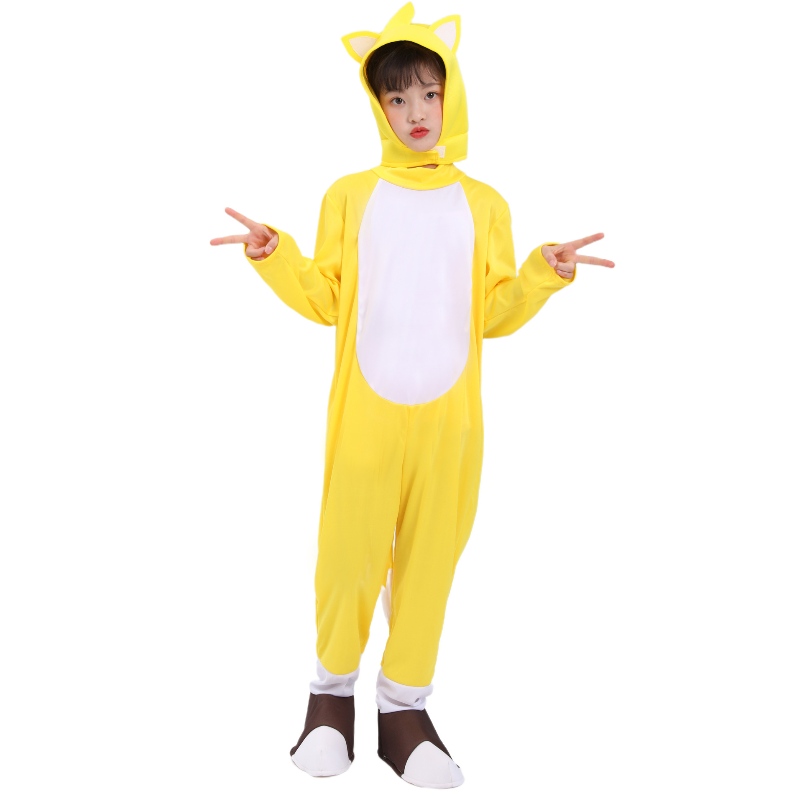 Costume en gros Halloween Yelloween Fox Tarrs Supersonic Boy HEdgehog Sonic costumes cosplay Costume for Kids