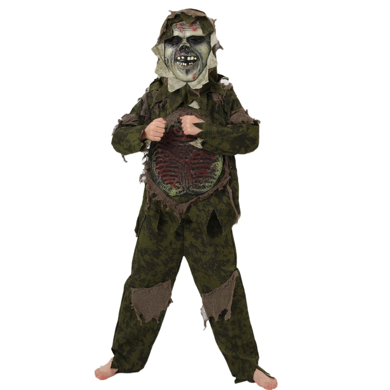 Kid \\'s Halloween Zombie Costume Cosplay Coy Monster Costume Horror Mask Zombie Vêtements