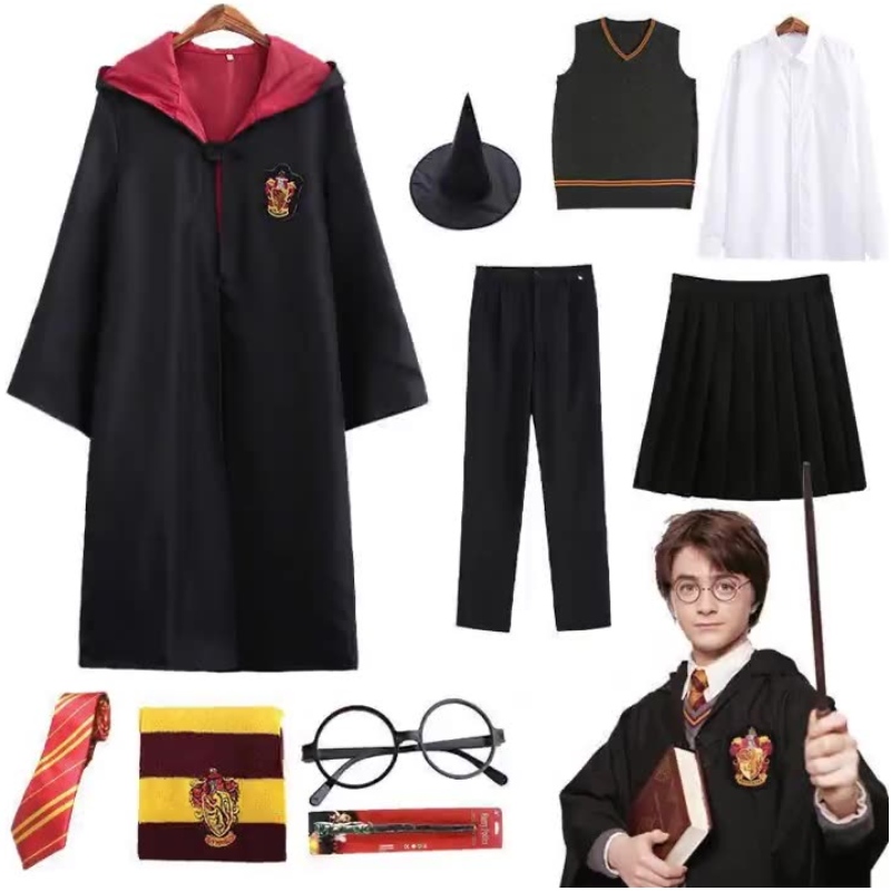 2022 Vendre à chaud Harry Cosplay Costume Kids and Adult Potter Robe pour les costumes de fête d'Halloween