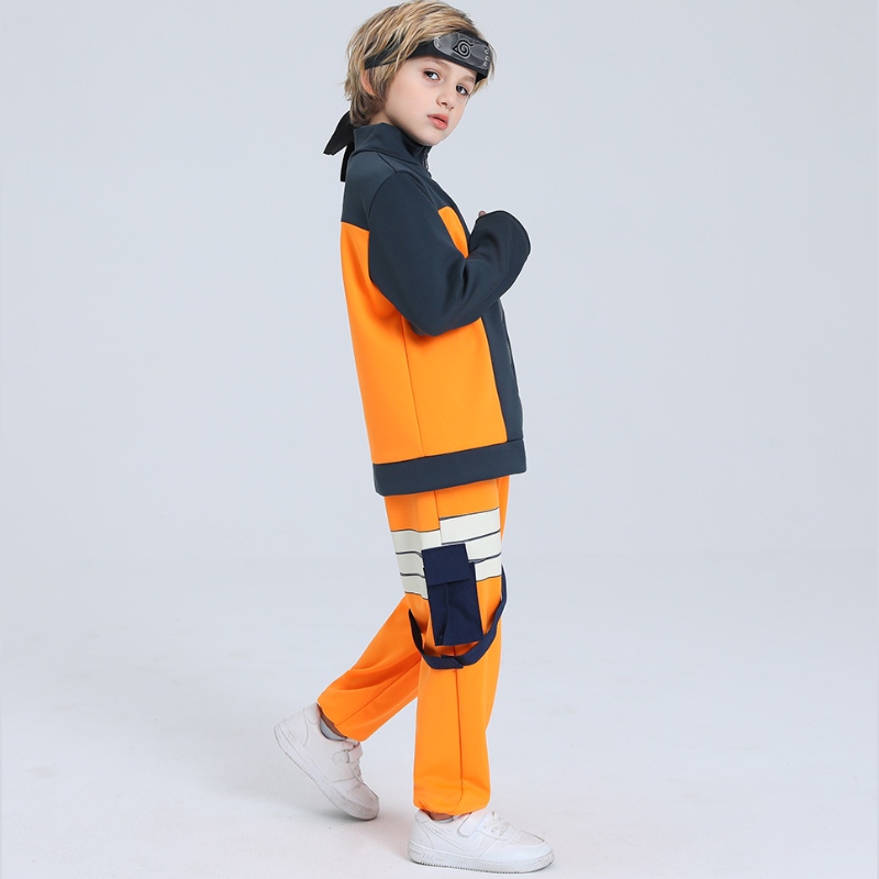 Prêt ànaviguer en stock rapide Dispatch kid garçons halloween anime uzumaki cosplay costume zipper up vestes pantal
