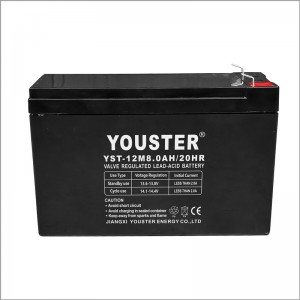 YouSter Maintenance à haute capacité Free12V8.0AH Batterie solaire scellée Batterie d\'acide de plomb USP