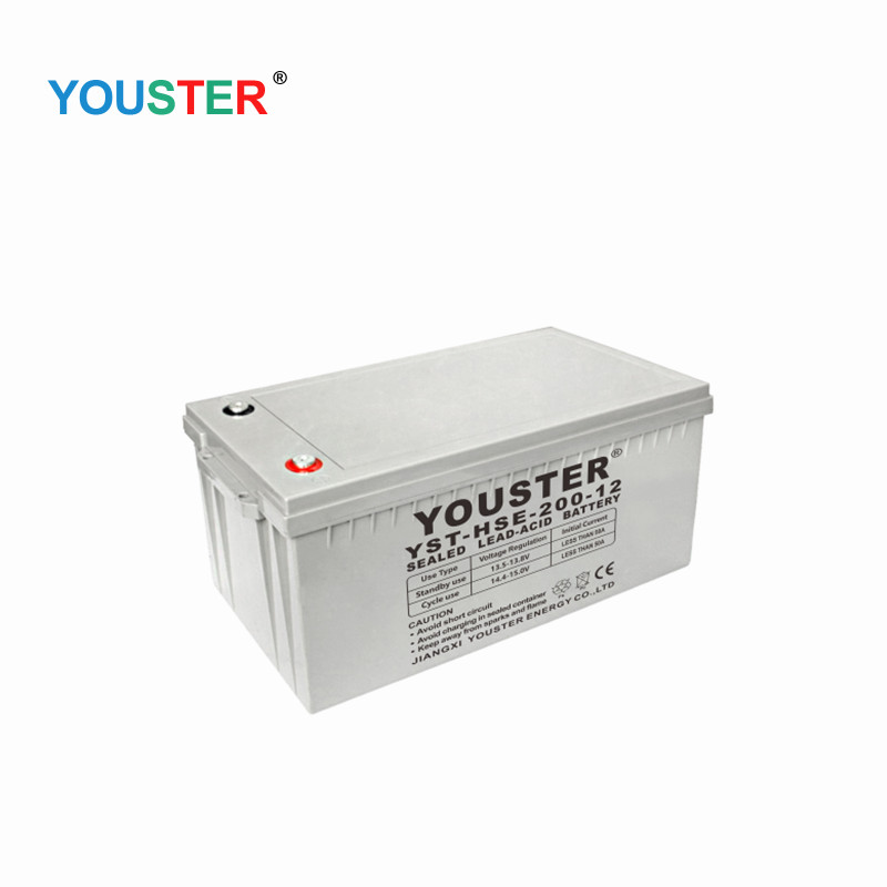 YouSter AGM Deep Cycle Gel Acid Acid Inverter 12V200AH Gel Solar Battery pour usage domestique