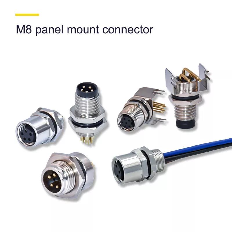 M5 M8 M12 M16 M23 connecteur 2 3 4 5 6 8 12 17 broches ip68 adaptateur de moule de montage de panneau étanche