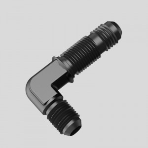 Adaptateur d\'adaptateur de carburant à cloison extérieure de 90 degrés Unio & # 110; Aluminium