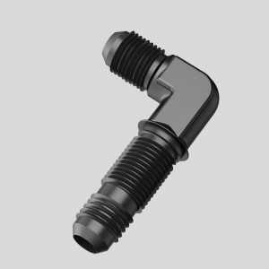 Adaptateur d\'adaptateur de carburant à cloison extérieure de 90 degrés Unio & # 110; Aluminium