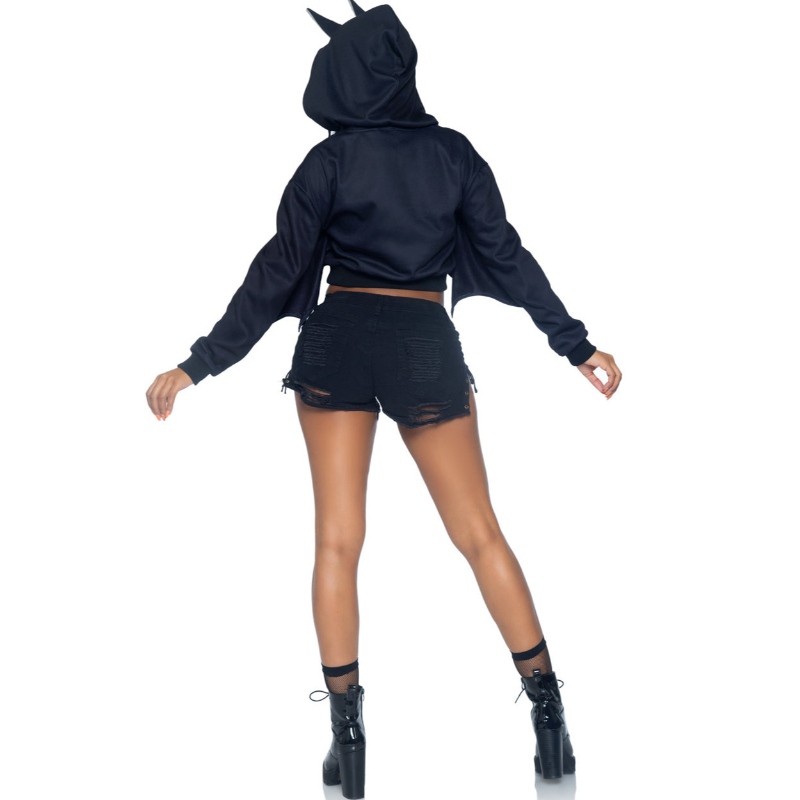 Short bat hoodie