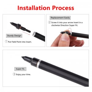 Flèches d\'extension flèches en carbone de 7,62 mm