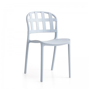 Chaise de couleur de couleur en plastique moderne Ablais fixe sans arme fixe