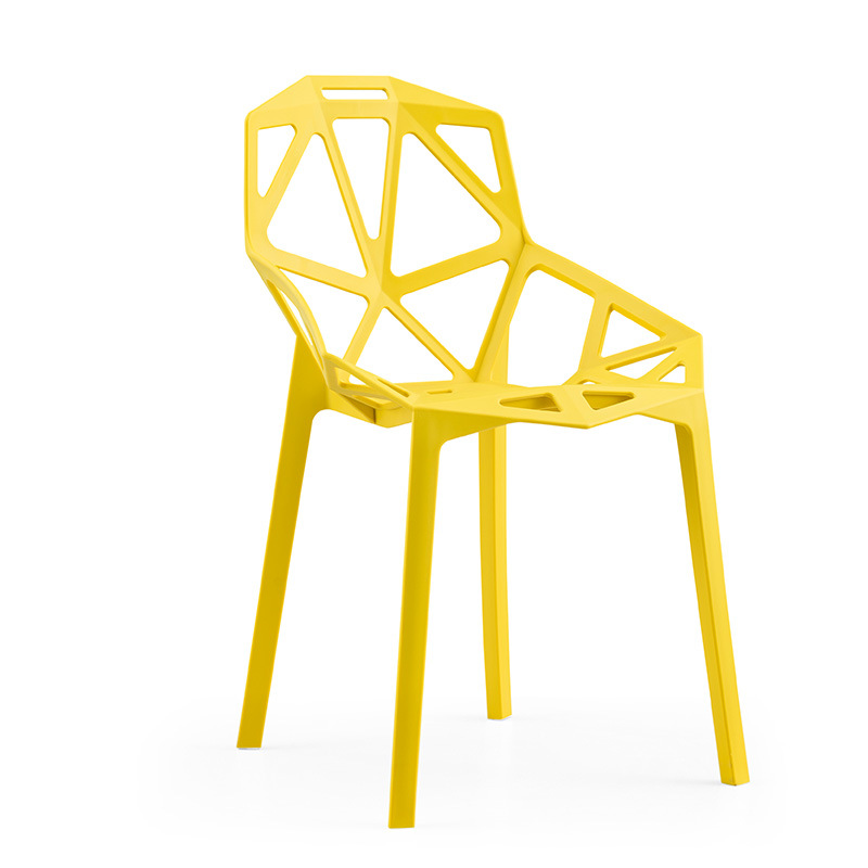 Convient à l'intérieur, à l'extérieur, Design simple, aspect moderne, chaise à manger en plastique avec dossier plié