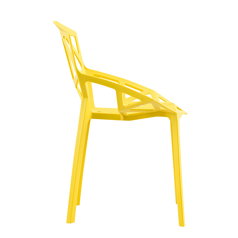 Convient à l'intérieur, à l'extérieur, Design simple, aspect moderne, chaise à manger en plastique avec dossier plié