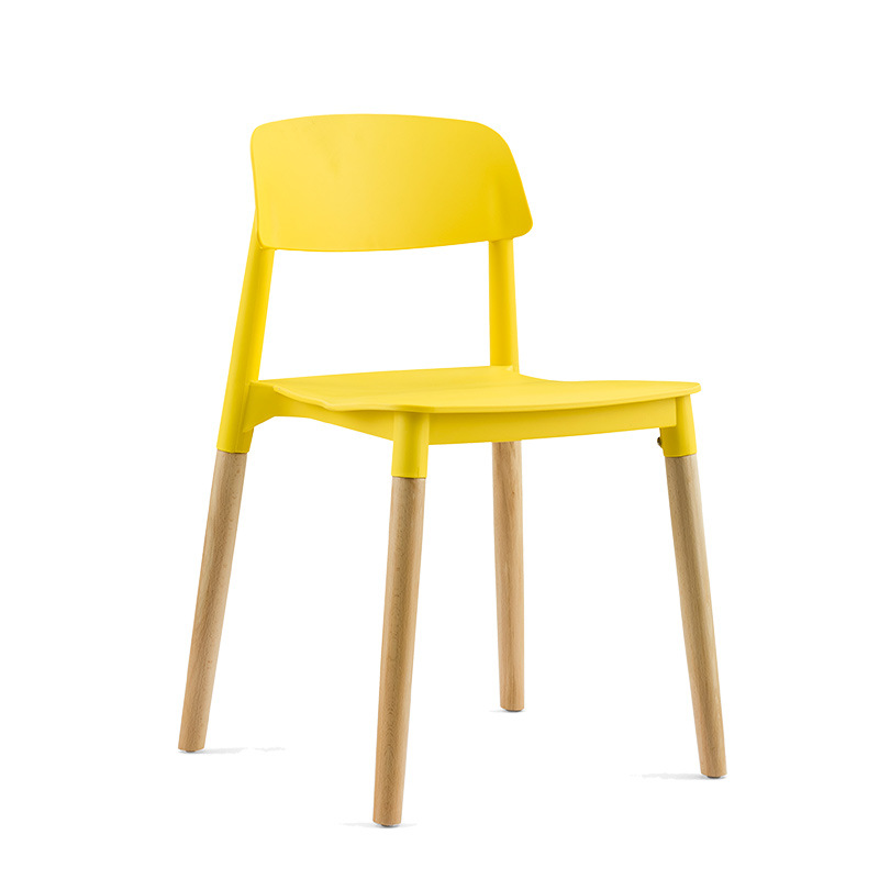 Commerce de gros mobilier de chaise de haute qualité, chaise à manger en bois, coussin en cuir plastique, chaise à manger tropicale
