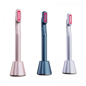 EMS Red Light Eye Wand 360 rotation deree, Beauté Masseur des yeux Patre avec 38 ℃ ~ 40 ℃, booster à la crème pour les yeux avec chaleur/VIBRαtion/Mode rouge, Remover des lignes riches
