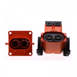 Nouveaux véhicules d\'énergie Connecteur de courant élevé 200A Connecteur de poignée de bouche de coude à 2 broches