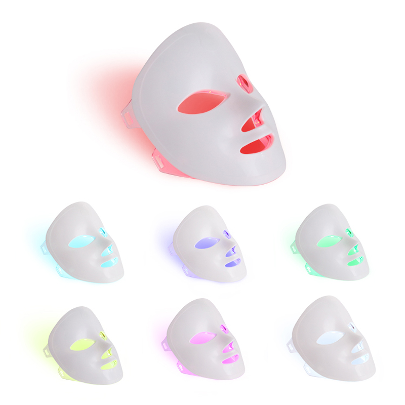 7 couleurs Light Portable Face LED Mask Mask Therapy Thérapie pour usage domestique, LEDPHAPY THÉRAPIE MASCHE DE SAYENS DE DROIT FACIAL - BLUE&RED LUMIÈRE POUR LE MASSE PHOTON D'ACNE - TECHNOLOGIE DE LA CORÉE PDT pour la réduction de l'acné