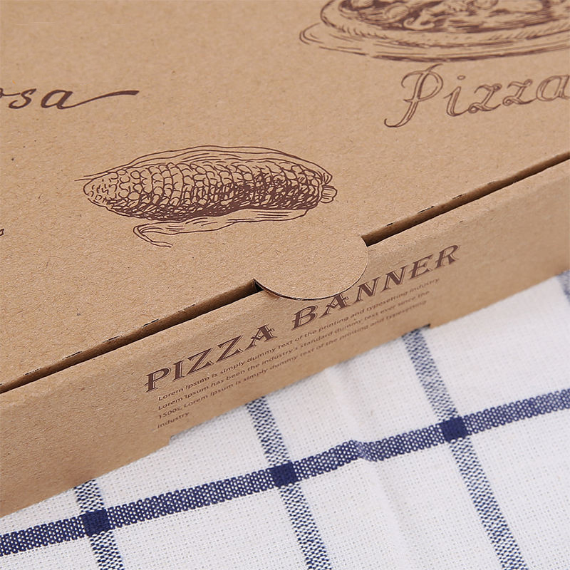 7/9/12 pouces China Rectangle Pizza Box, boîte personnalisée biodégradable pour pizza