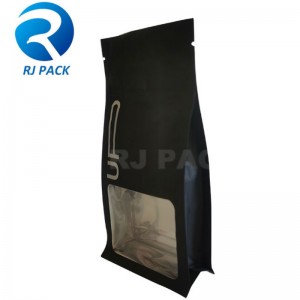 Pouche à fond plat résistant aux enfants avec fenêtre