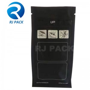 Pouche à fond plat résistant aux enfants avec fenêtre