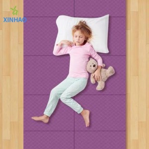 Mat de yoga de voyage pliable en gros 4 mm/5 mm épaisseur facile à transporter dans l\'exercice de classe, repos de bureau, camping de parc