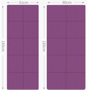 Mat de yoga de voyage pliable en gros 4 mm/5 mm épaisseur facile à transporter dans l\'exercice de classe, repos de bureau, camping de parc