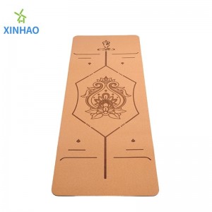 Amazon Mat de yoga Cork TPE Cork TPE à la vente la mieux en vente en gros, 4mm/5mm/6mm/8mm TPE Mat de yoganon glissant en liège, prise en charge du logo personnalisé ou de l\'impression