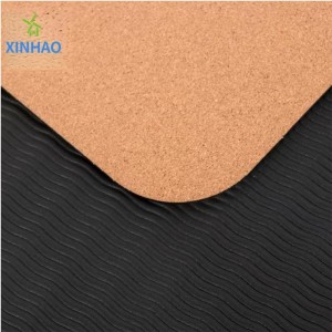 Amazon Mat de yoga Cork TPE Cork TPE à la vente la mieux en vente en gros, 4mm/5mm/6mm/8mm TPE Mat de yoganon glissant en liège, prise en charge du logo personnalisé ou de l\'impression