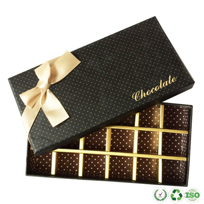 Emballage de boîte cadeau en papier chocolat personnalisé