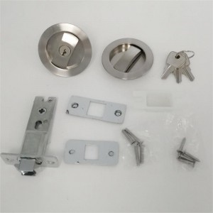 1602 Verrouillage de poignée de porte de la porte de porte en bois coulissante invisible avec touches