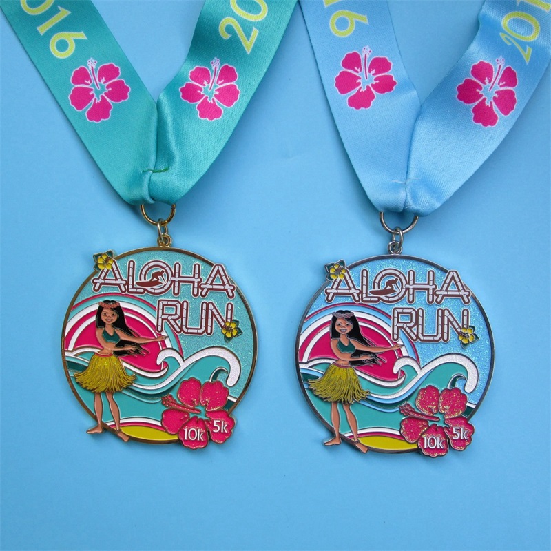 Colorated Soft Entamel Running Medal Awards