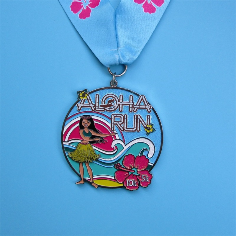 Colorated Soft Entamel Running Medal Awards