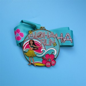Colorated Soft Entamel Running Medal Awards