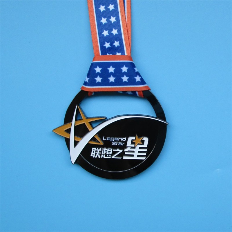 Médaille de finition médaille en métal creux émaillé doux