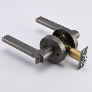 R7804 Lock de levier de porte rond avec des boutons de porte à clé, lourds